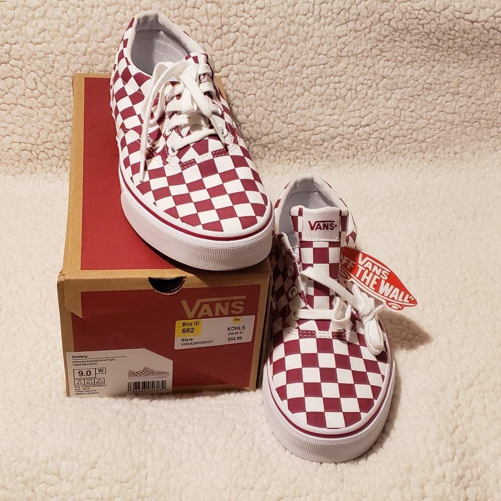 Beautiful red and white vans